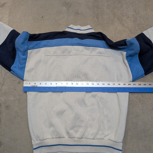 VTG 70s/80s Adidas Track Jacket White Blue Black Mens M? - Picture 8 of 9